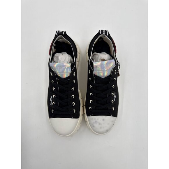 Palladium Womens Revolt Low TX Sneaker Black White Canvas Sneakers Size 8 - Picture 3 of 13